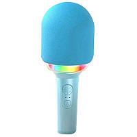 Блютуз караоке-микрофон колонка L8 с LED подсветкой Blue