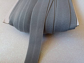 Трикотажна окантувальна бейка стрейч матова 2см сіра