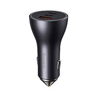 Адаптер автомобильный Baseus Golden Contactor Pro Triple Fast Charger Car Charger |1USB/2Type-c, PD/QC,