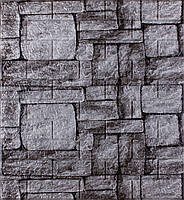 Самоклеюча декоративна 3D панель сіро-білий камінь 700x700x5мм (780-5)