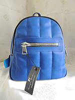 Городской рюкзак синий экокожа