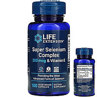 Life Extension суперкомплекс селену з вітаміном E 200 мкг 100 вегетаріанських капсул