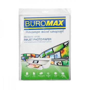 Фотобумага А4 "BuroMAX" 2225-4100 180 г/кв матовая (100л) 615051