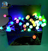 Новогодняя электрическая гирлянда 100 LED ламп "Шарики" маленькие Mix 95704