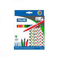 Фломастеры 12 цветов Milan 620858/80158