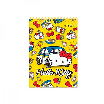 Блокнот на спіралі А6 48 листів у клітинку Kite Hello Kitty 623307