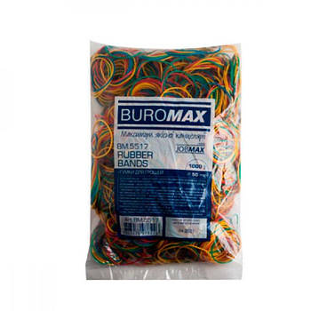 Гумка пакувальна BuroMAX 5517 кольорові 1кг 632551
