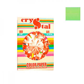 Папір CRYSTAL COLOR PAPER А4 100 листів світло-зелений 630657