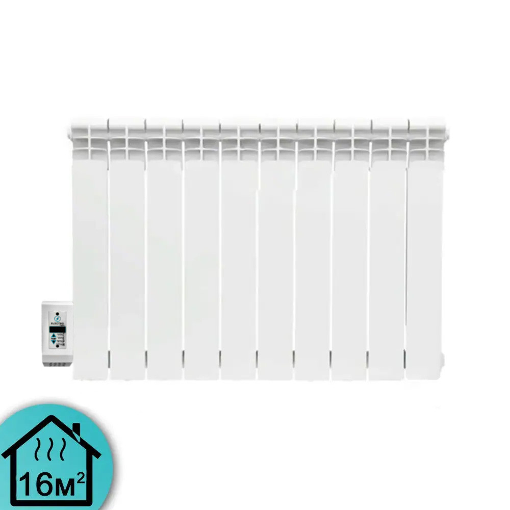 Електрорадіатор ELECTRO.10WL, стандарт 500/96 (168Вт) Wi-Fi зліва 910 Вт з настінними кріпленнями