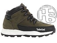 Мужские ботинки Timberland Sport Boots Green Black White Winter (термо) ALL14508