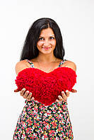 Сердце подушка Валентинка 30 см мягкое сердце подарок на 14 февраля второй половинке оригинальное kn