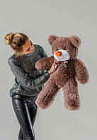 Красивый плюшевый медведь 80 см плюшевый мишка в подарок для девушки или ребенка в цвете капучино kn