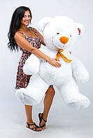 Якісний подарунок плюшевий ведмідь 150 см м'які плюшеві ведмедики оригінальний подарунок у білому кольорі kn
