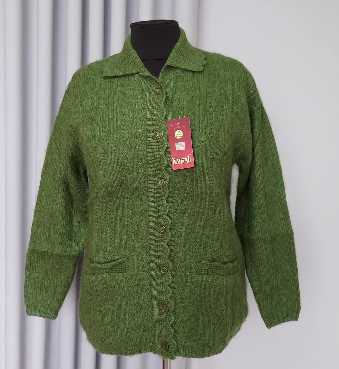 Кофта жіноча мохерова на гудзиках з кишенями (з 50 по 56)
