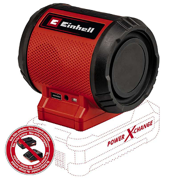 Якісна колонка акумуляторна Einhell TC-SR 18 Li BT - Solo: без АКБ, Bluetooth, потужність динамика 2 х 3 Вт, макс. гучність 85 дБ