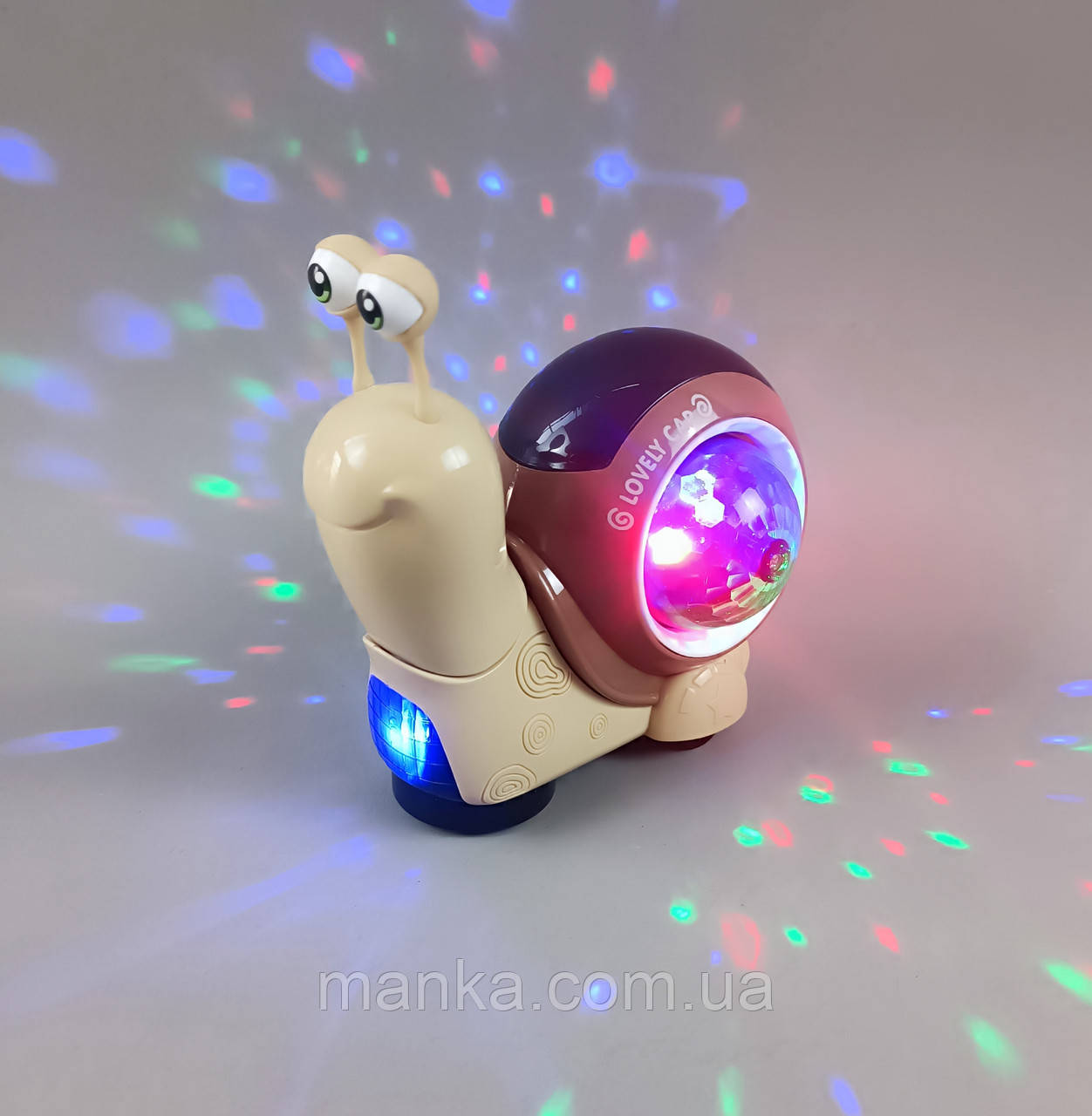 Равлик музичний RS 9024 C (108) 2 кольори, 3D підсвічування, колеса вільного ходу, мелодія, в коробці, фото 1