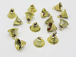 Блискучі металеві дзвіночок для прикраси одягу та декорування сувенірів золотого кольору 22 мм