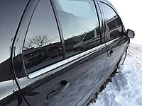 Наружняя окантовка стекол (4 шт, нерж) OmsaLine - Итальянская нержавейка для Skoda Fabia 2000-2007 гг