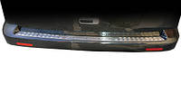 Накладка на задний бампер прямая (Omsa, нерж) для Volkswagen T5 Transporter 2003-2010 гг