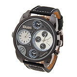 Великий годинник Oulm 9316 Steampunk з двома циферблатами., фото 6