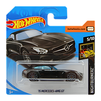 Машинка Базова Hot Wheels '15 Mercedes-AMG GT Nightburnerz 1:64 FJX68 Black