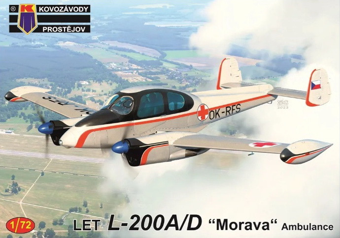 Пластикова модель 1/72 Kovozavody Prostejov 0423 Let L-200A/D "Morava" Ambulance