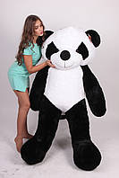 Огромный плюшевый медведь панда 200 см черно-белый и оригинальный подарок медвежонок качественный мишка