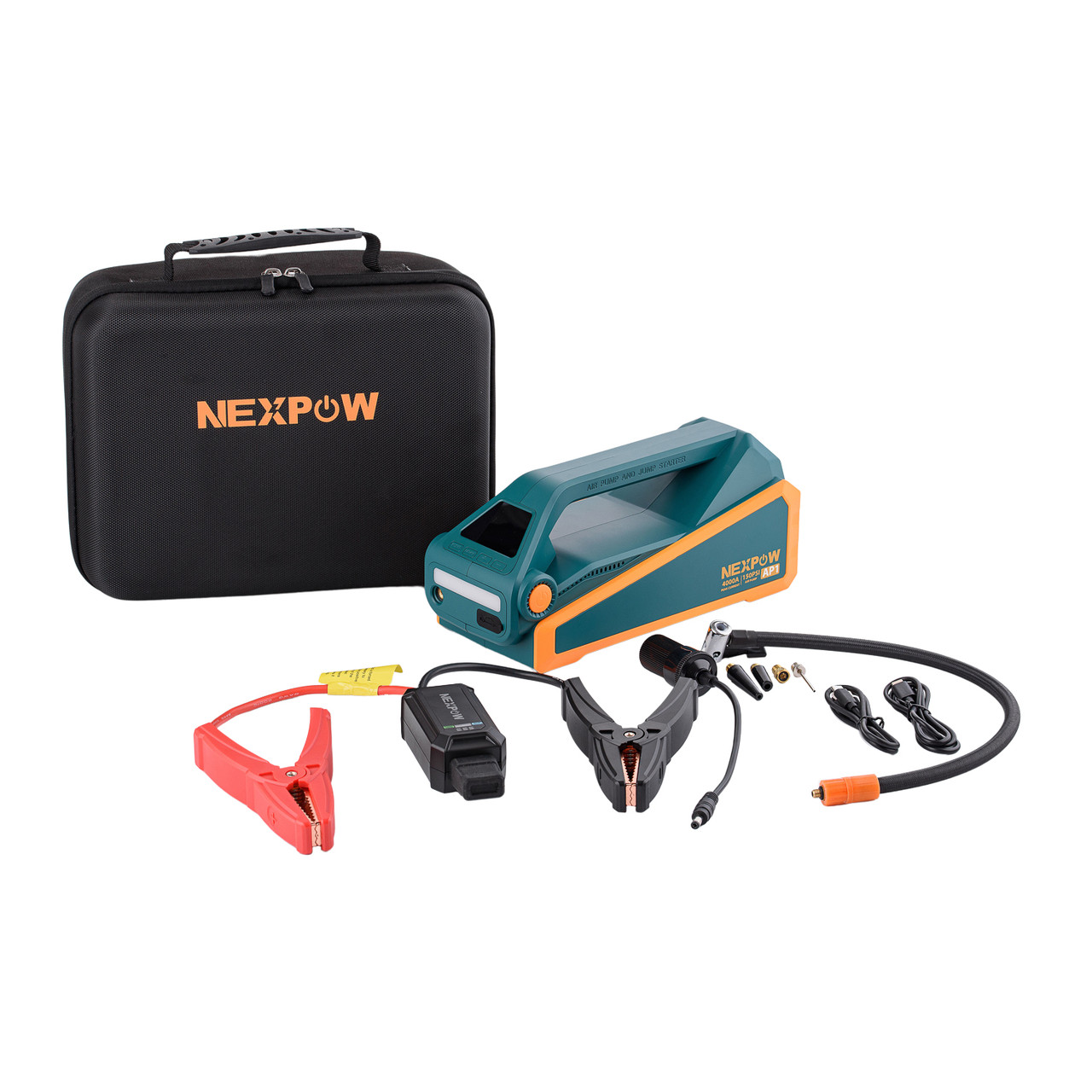 Пусковий пристрій Jump Starter з компресором для авто NEXPOW AP1 (4000A) 74,0Wh/20000mAh