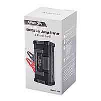 Пусковий пристрій Jump Starter для авто AVAPOW A68 (6000A) 88,80Wh/24000mAh, фото 8