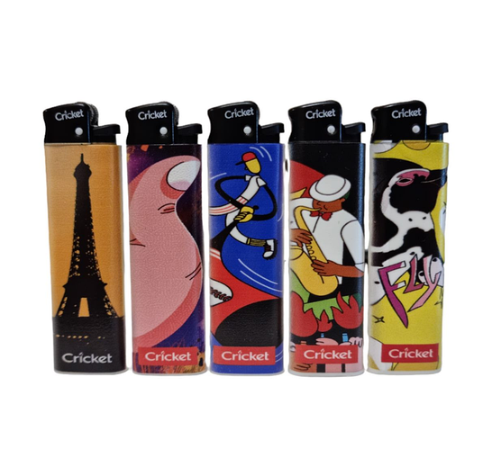Зажигалка Cricket Design Editions с рисунком (5шт) крікет (ID ...