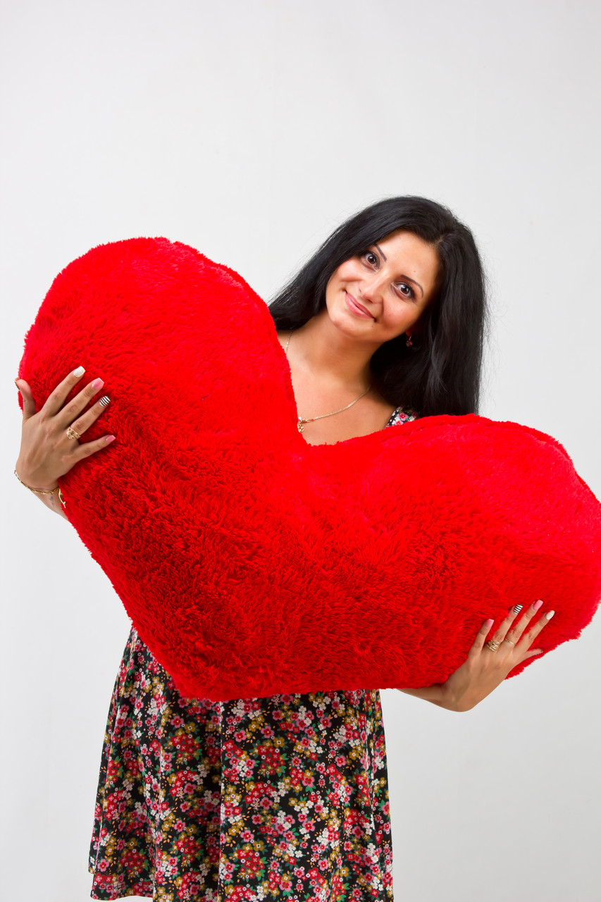 Декоративне плюшеве серце 100 см серце подушка Валентинка на день закоханих великі м'які серця подушки kn