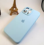 Чохол Silicone Case для Iphone 15 Pro Max блакитний SKY BLUE13, силіконовий чохол на АйФОН 15 ПРО МАКС блакитний, фото 4