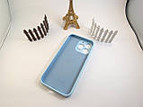 Чохол Silicone Case для Iphone 15 Pro Max блакитний SKY BLUE13, силіконовий чохол на АйФОН 15 ПРО МАКС блакитний, фото 6