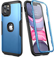 Чохол YOUMAKER для iPhone 12 Pro Max (синій) із вбудованим захисним екраном