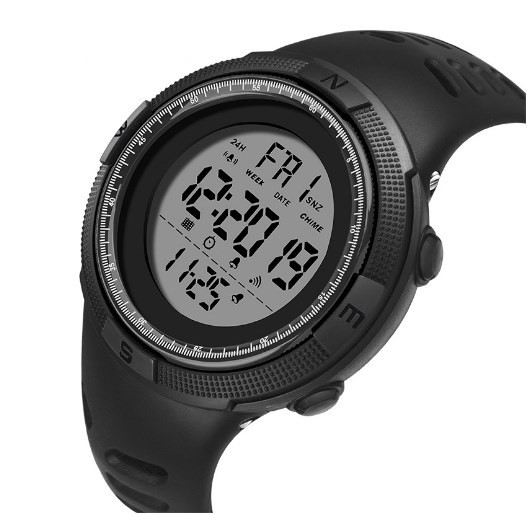 Годинник чоловічий наручний тактичний чорний спортивний, фото 1