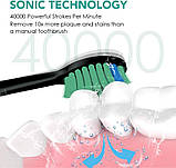 Зубна щітка Proalpha Sonic, електрична зубна щітка, чисті зуби, як у стоматолога, що перезаряджається, 4 години, фото 3
