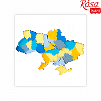Набор, картина 3D, Карта Украины , ДВП грунтованное 5 слоев 30х30см