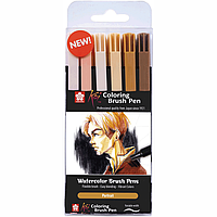 Набір маркерів Koi Coloring Brush Pen PORTRAIT 6цв Sakura