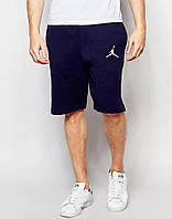 Летние мужские спортивные шорты Джордан, шорты Jordan трикотажные, S синие