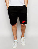 Летние мужские спортивные шорты Найк, шорты Nike трикотажные, S черные