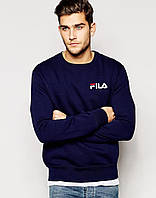 Спортивна кофта Fila, Філа, світшот, трикотаж, чоловічий, синього кольору, XS