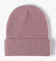 Акрилова зимняя шапка малиново розовый цвета