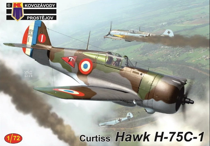 Пластикова модель 1/72 Kovozavody Prostejov 0419 американський винищувач Curtiss Hawk H-75C-1