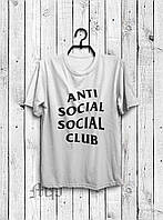 Футболка Анти Социал Клаб мужская хлопковая, спортивная летняя футболка Anti social social club, Турецкий S