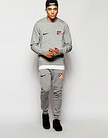 Спортивный костюм Найк мужской, брендовый костюм Nike трикотажный (на флисе и без) XS Серый