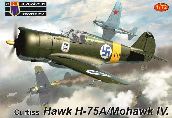 Пластикова модель 1/72 Kovozavody Prostejov 0420 Curtiss Hawk H-75A/Mohawk IV.