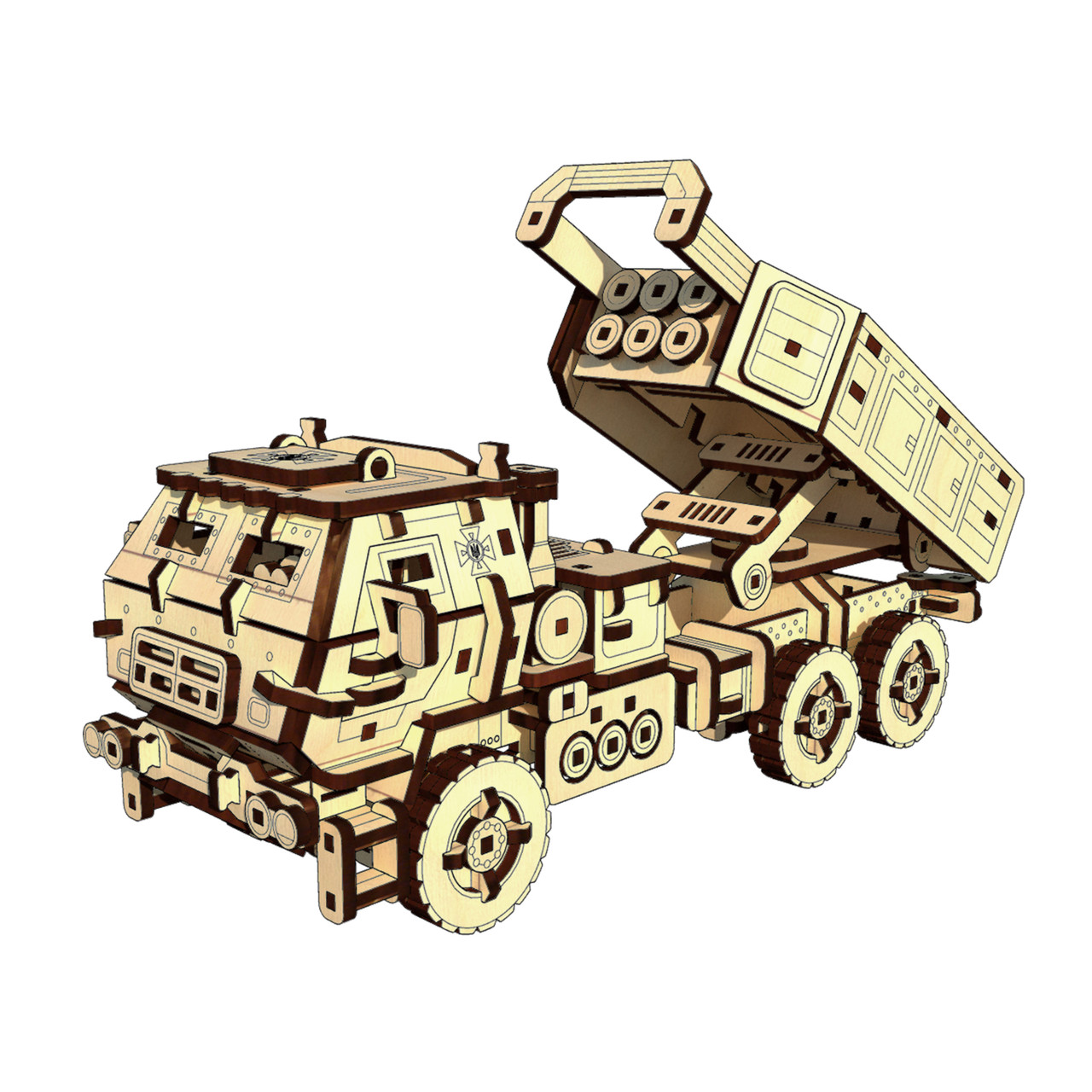 "Хаймарс", конструктор дерев'яний, 308 деталі, 3D-пазл, фото 1