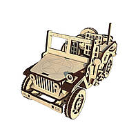 "Позашляховик Willys Legend", дерев'яний конструктор, 125 деталей, 3D-пазл