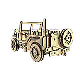"Позашляховик Willys Legend", дерев'яний конструктор, 125 деталей, 3D-пазл, фото 2