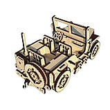 "Позашляховик Willys Legend", дерев'яний конструктор, 125 деталей, 3D-пазл, фото 3